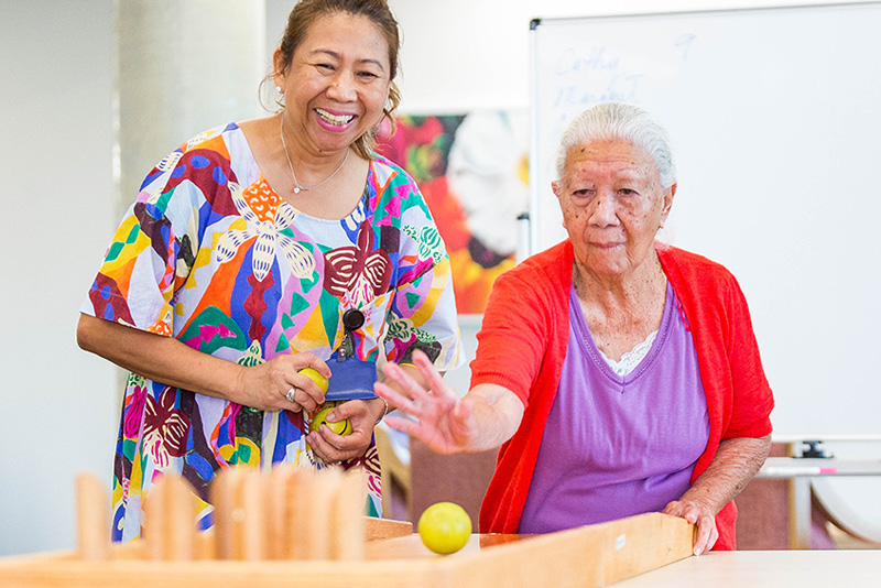 Game time at aged care respite in Brisbane west