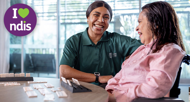 SDA lifestyle banner shows ladies doing craft on the balcony