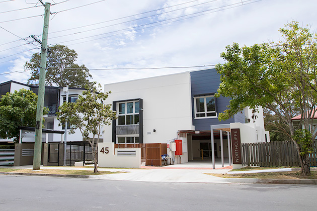 Facade of WesleyCare Murarrie, specialist disability accommodation in South Brisbnae