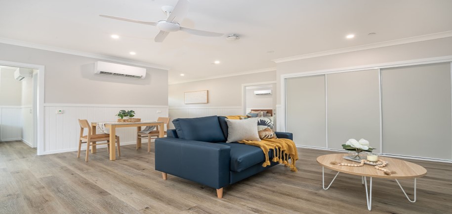 Living area of one of WMQ's Specialist Disability Accommodation (NDIS) in Brisbane