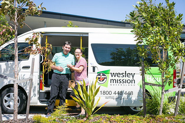 Residents at our specialist disability accommodation can enjoy activities outside the community. Image shows the bus at Asher House.