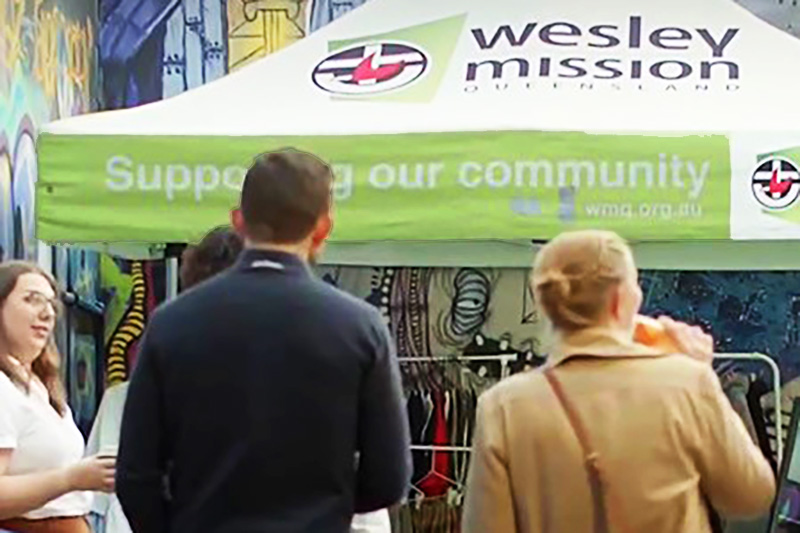 WMQ stand at Valley4Valley mini music festival - a DIY fundraiser for WMQ