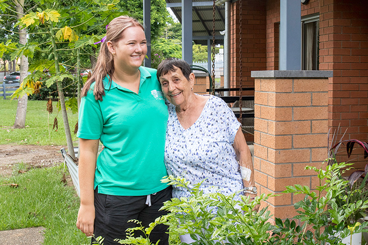Gloria at her aged care home in Anam Cara - 2024