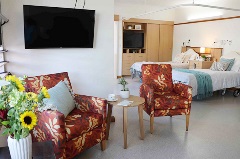View of a doble room with separate sitting room at Parkview Residential Aged Care Community in Brisbane North