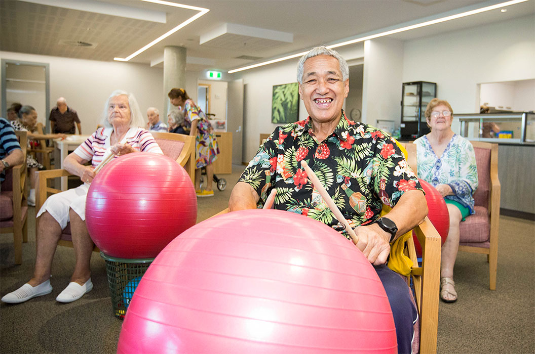 Hadden Place Respite in Brisbane during gentle exercise