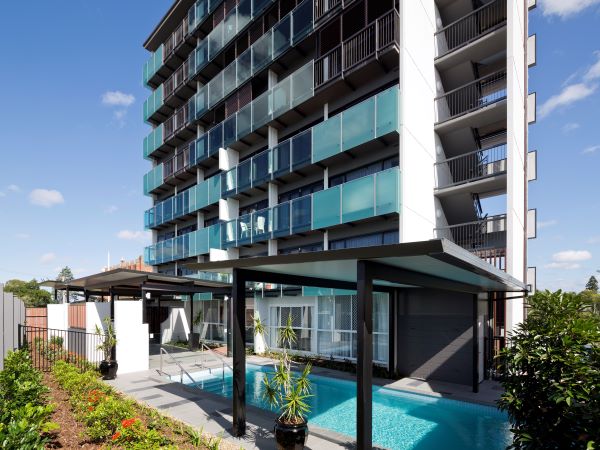Aldersgate exterior with pool