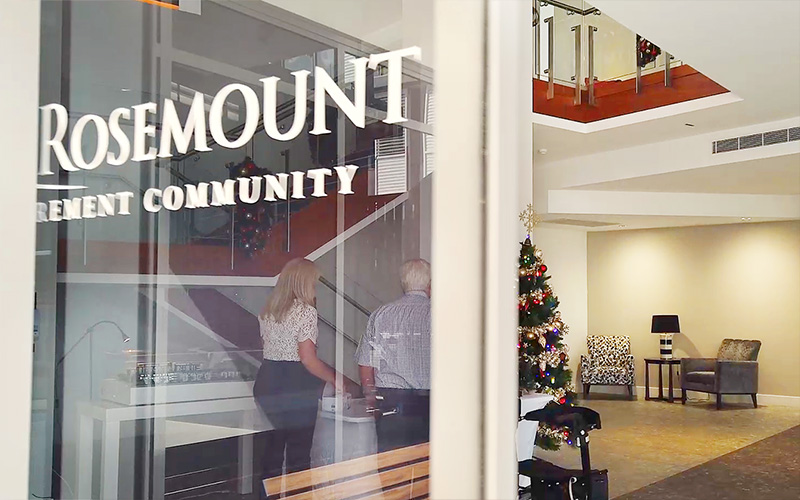 Rosemount Retirement Village residents check in at the 2023 Christmas High Tea