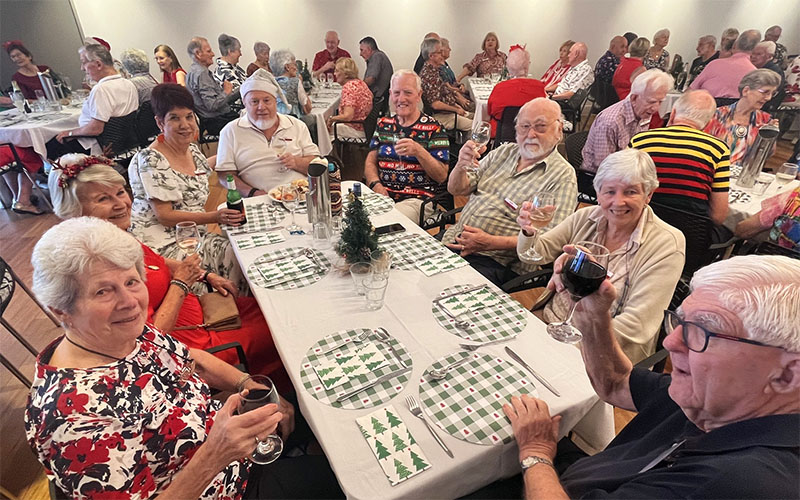 Residents celebrate Christmas 2024 with dinner and cheers at Rosemount Retirement Village