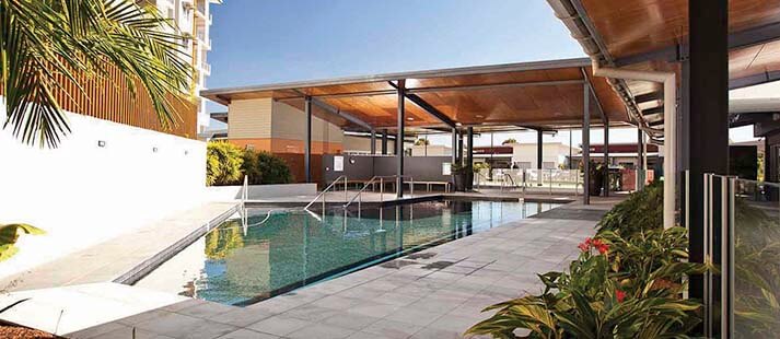 Wheller on the Park pool area Wheller on the Park pool area