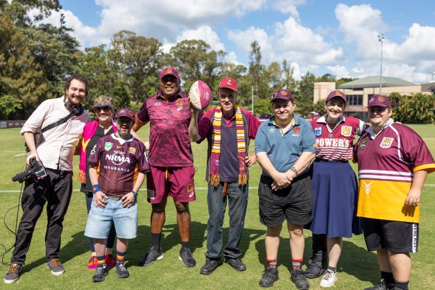 Wesley Arts dressed up in their Brisbane Broncos supporters gear
